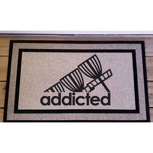 Disc Golf Addicted Logo Doormat, Discgolf Mat, Discgolfer Decor